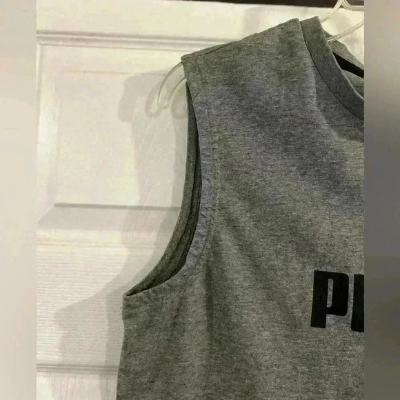 PUMA Men Printed Round Neck Cotton Blend Grey T-Shirt size M - Picture 7 of 8